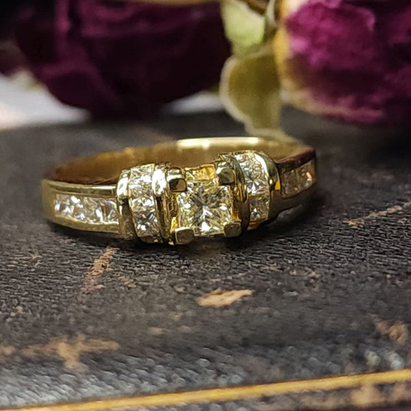 Princess-Cut Diamond Ring, VS Clarity, Low-Profile
