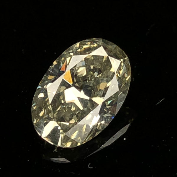 GIA Fancy Grayish Greenish Yellow 1.34 CT Diamond