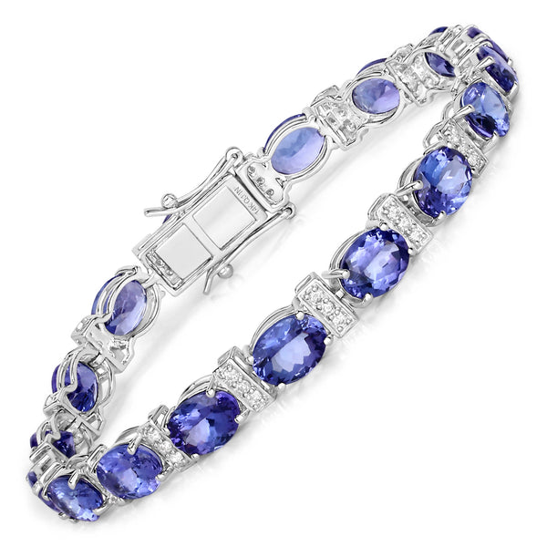 Oval Tanzanite & Diamond Tennis-Eternity Bracelet