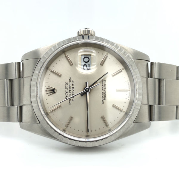 Genuine Rolex Datejust 16220 Stainless Swiss Watch