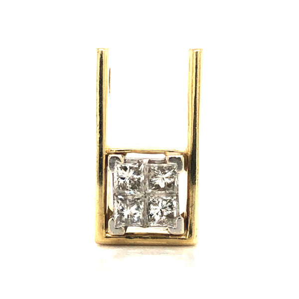 Princess-Cut Diamond Interchangeable Slide Pendant