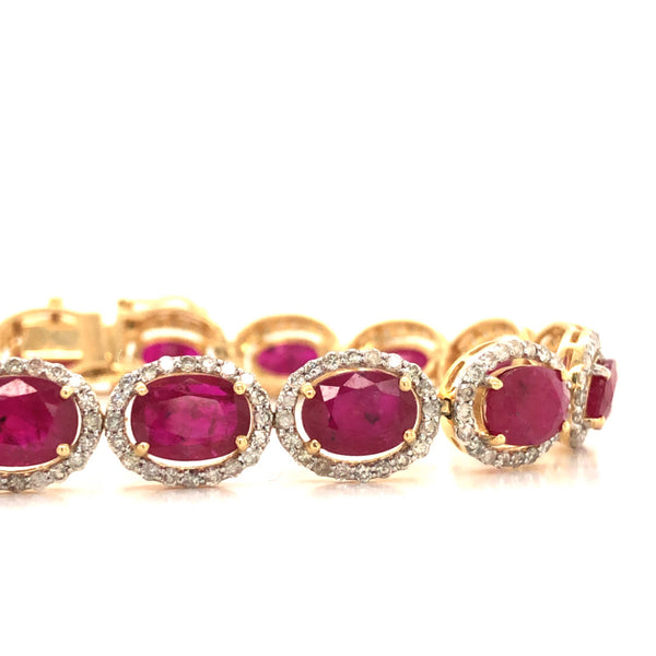 Oscar Friedman Ruby and Diamond Eternity Bracelet