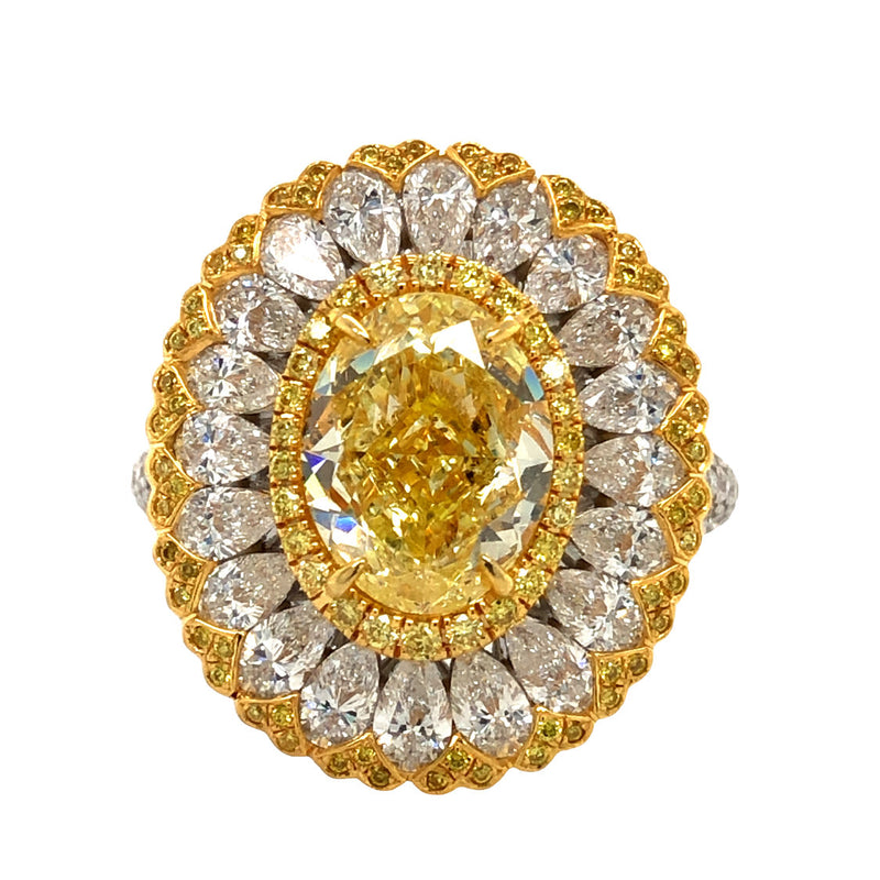 GIA 3.24CT Yellow Diamond, in Ring-Pendant Convert