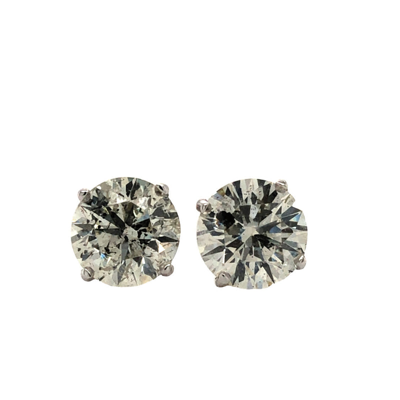 2.15 CTW Diamond Solitaire Stud Earrings 4-Prong