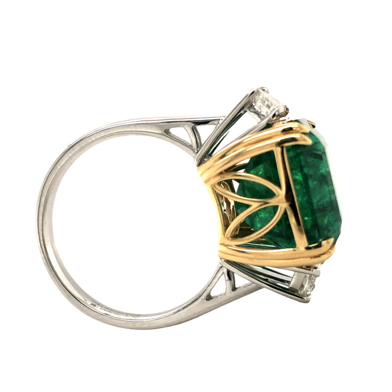 Extraordinary 12.7CT GIA Emerald and Diamond Ring