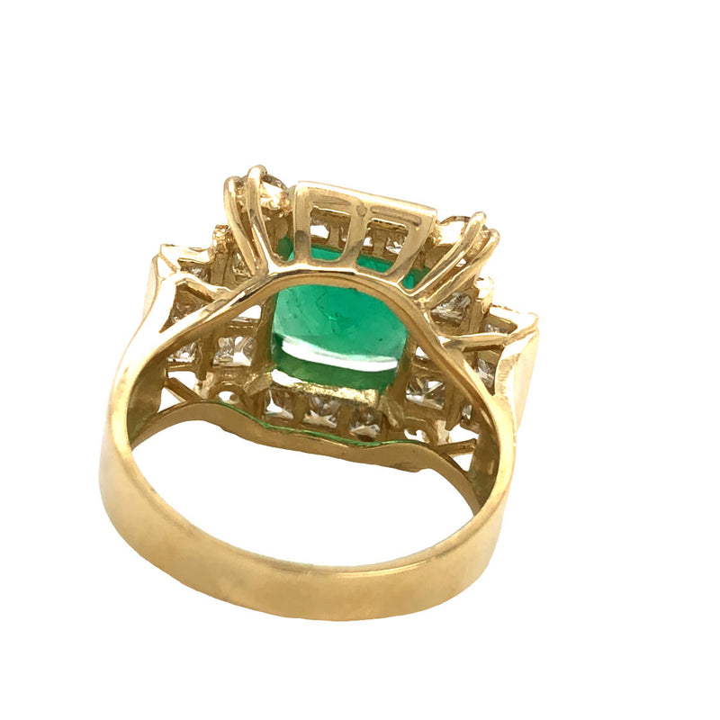 GIA Certified Columbian Emerald & Diamond Ring
