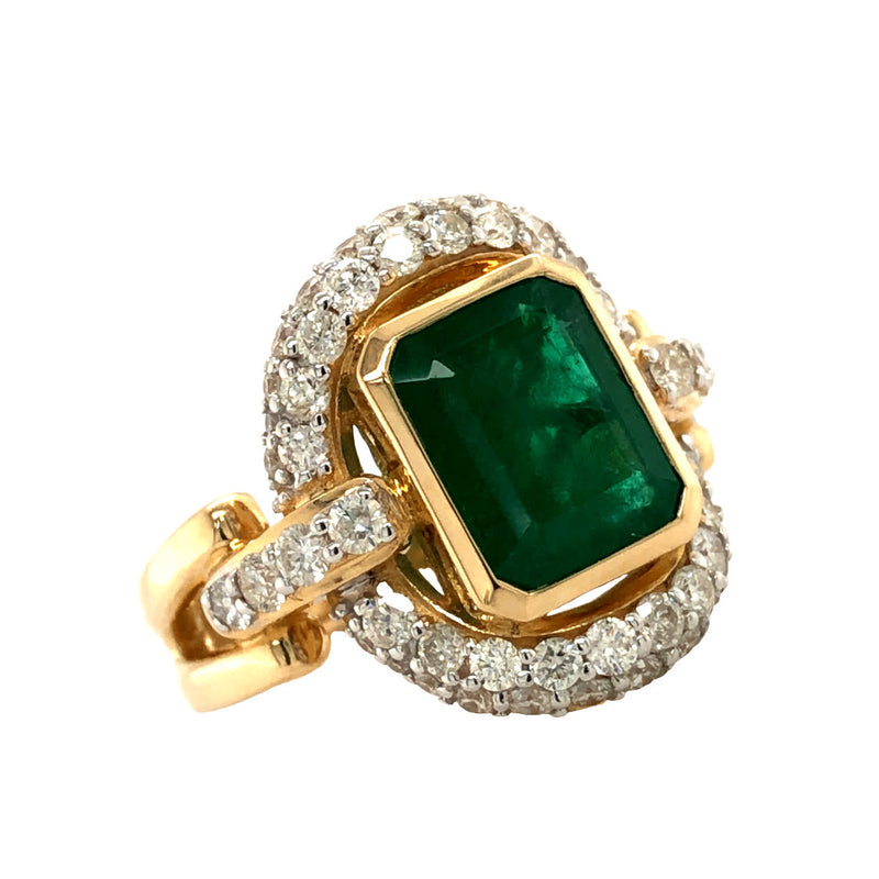 Emerald & Diamond Equestrian Saddle - Stirrup Ring