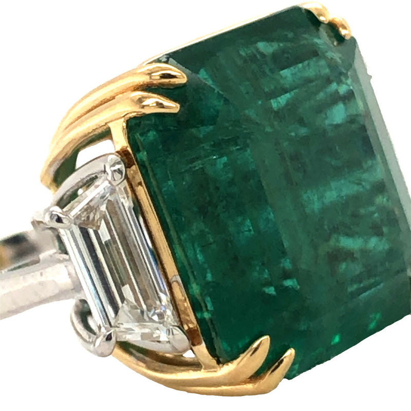 Extraordinary 12.7CT GIA Emerald and Diamond Ring