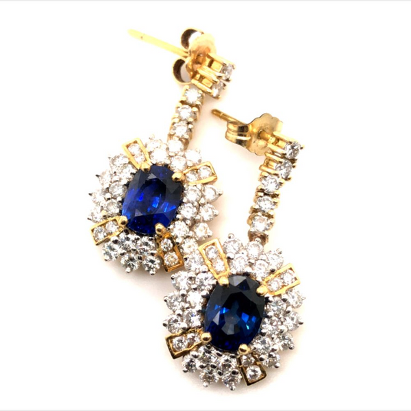 Amazing Sapphire & Diamond Earrings