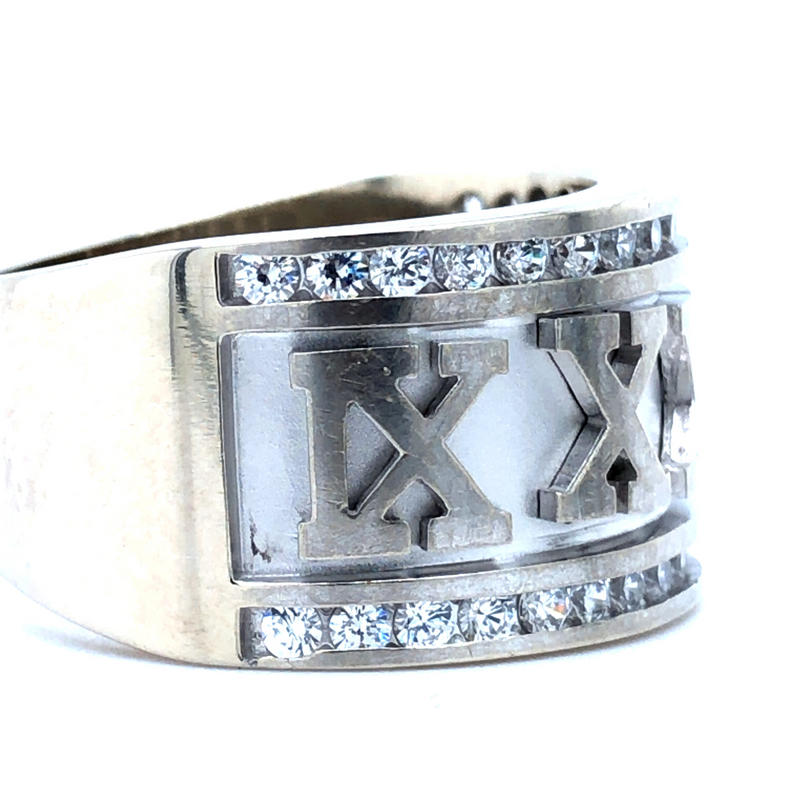 .50 CTW Cubic Zirconia Band with Roman Numerals 14K