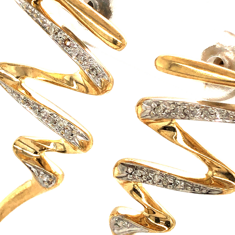 Diamond Earrings Fancy Design 10K