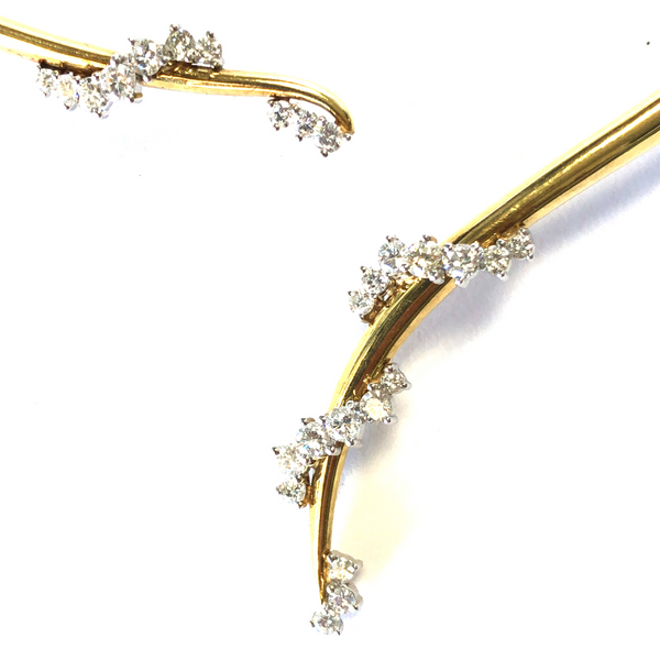 Jose Hess 1.5 CTW Diamond Collar Necklace 14K